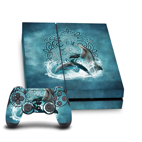 Brigid Ashwood Art Mix Dolphin Vinyl Sticker Skin Decal Cover for Sony PS4 Console & Controller