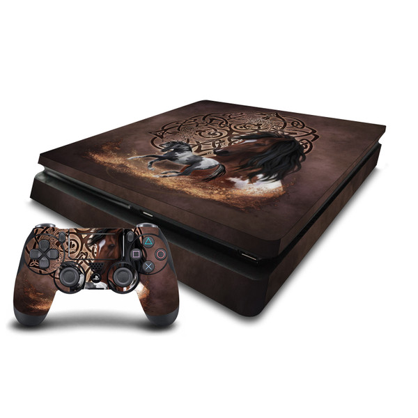 Brigid Ashwood Art Mix Horse Vinyl Sticker Skin Decal Cover for Sony PS4 Slim Console & Controller