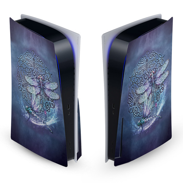 Brigid Ashwood Art Mix Dragonfly Vinyl Sticker Skin Decal Cover for Sony PS5 Disc Edition Console