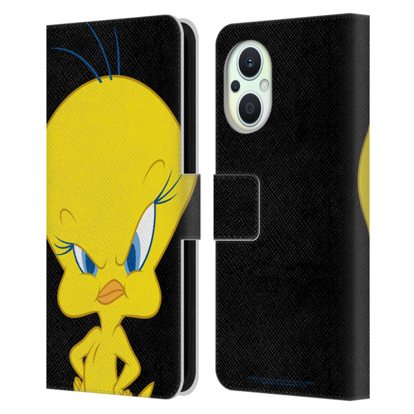 Looney Tunes Characters Tweety Leather Book Wallet Case Cover For OPPO Reno8 Lite