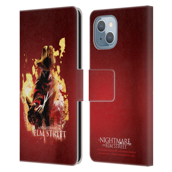 A Nightmare On Elm Street (2010) Graphics Freddy Nightmare Leather Book Wallet Case Cover For Apple iPhone 14