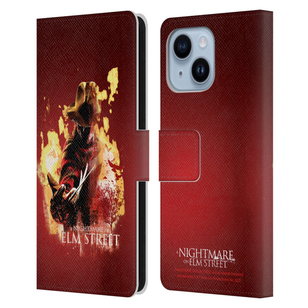 A Nightmare On Elm Street (2010) Graphics Freddy Nightmare Leather Book Wallet Case Cover For Apple iPhone 14 Plus