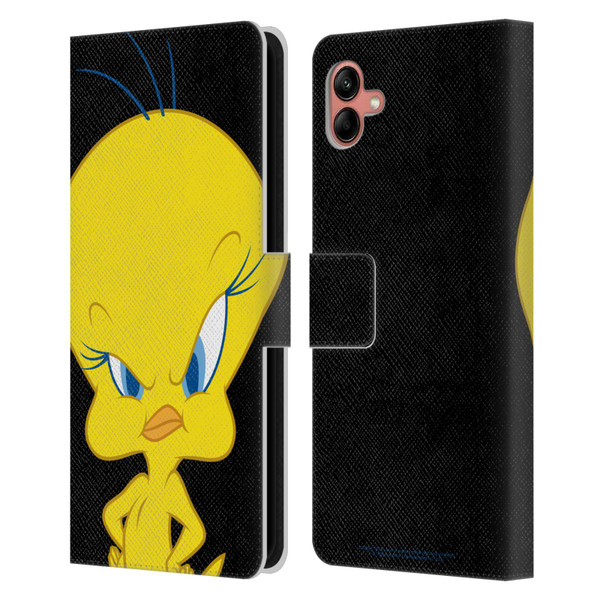 Looney Tunes Characters Tweety Leather Book Wallet Case Cover For Samsung Galaxy A04 (2022)