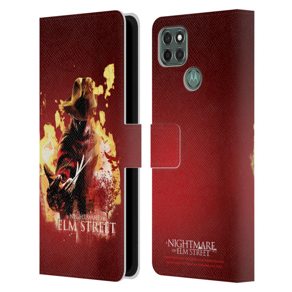 A Nightmare On Elm Street (2010) Graphics Freddy Nightmare Leather Book Wallet Case Cover For Motorola Moto G9 Power