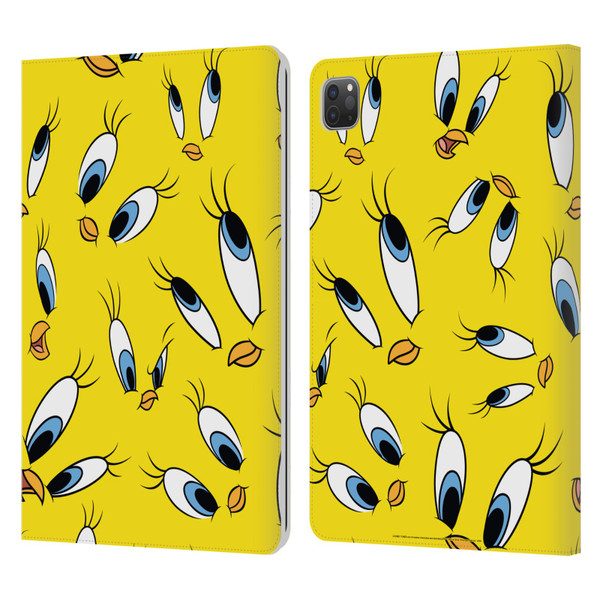 Looney Tunes Patterns Tweety Leather Book Wallet Case Cover For Apple iPad Pro 11 2020 / 2021 / 2022