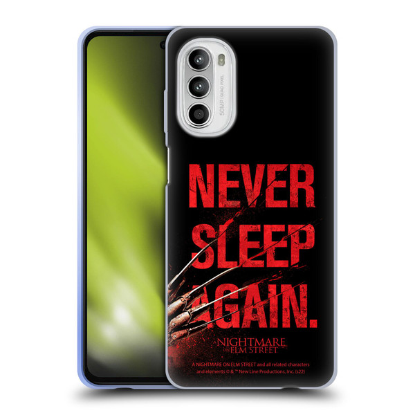 A Nightmare On Elm Street (2010) Graphics Never Sleep Again Soft Gel Case for Motorola Moto G52