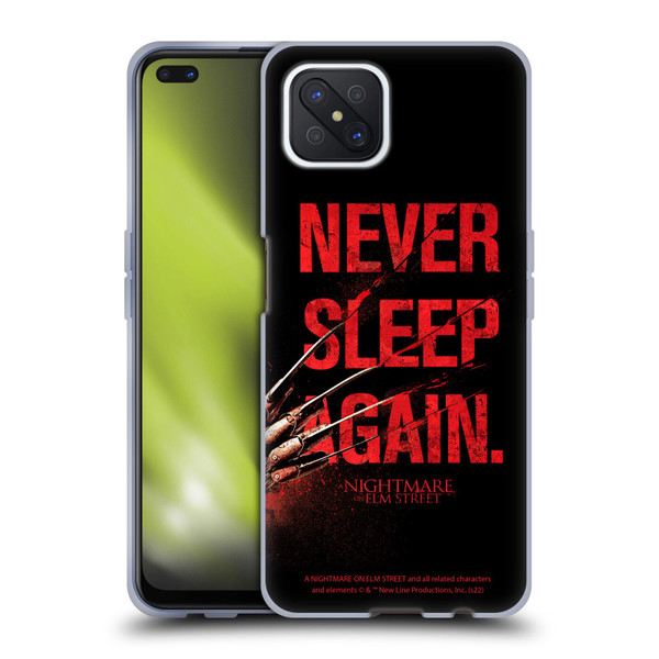 A Nightmare On Elm Street (2010) Graphics Never Sleep Again Soft Gel Case for OPPO Reno4 Z 5G