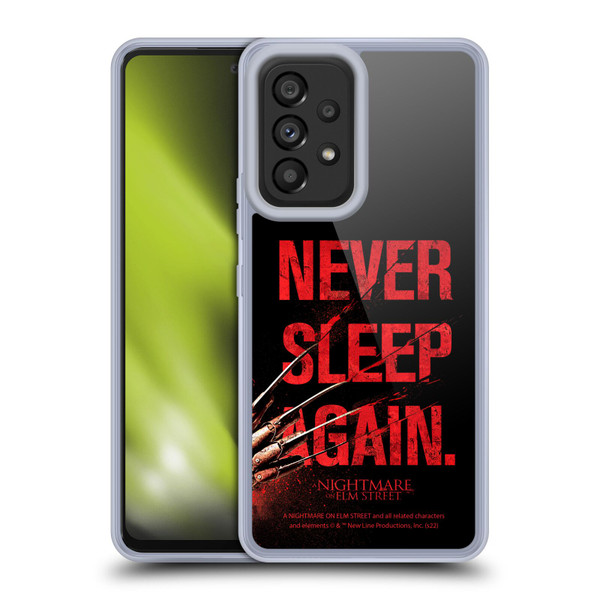 A Nightmare On Elm Street (2010) Graphics Never Sleep Again Soft Gel Case for Samsung Galaxy A53 5G (2022)