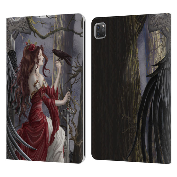 Nene Thomas Deep Forest Dark Angel Fairy With Raven Leather Book Wallet Case Cover For Apple iPad Pro 11 2020 / 2021 / 2022