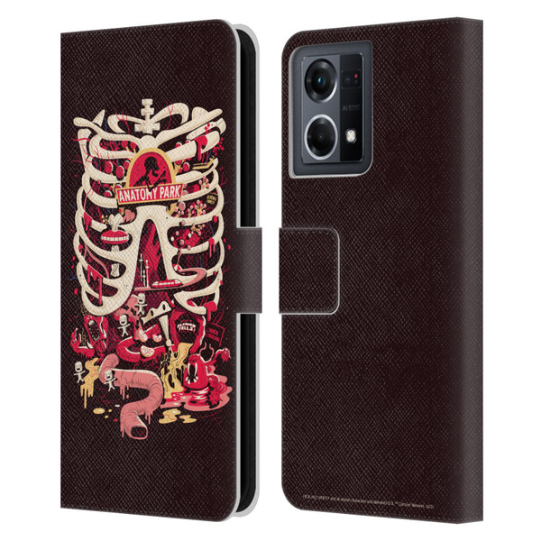 Rick And Morty Season 1 & 2 Graphics Anatomy Park Leather Book Wallet Case Cover For OPPO Reno8 4G