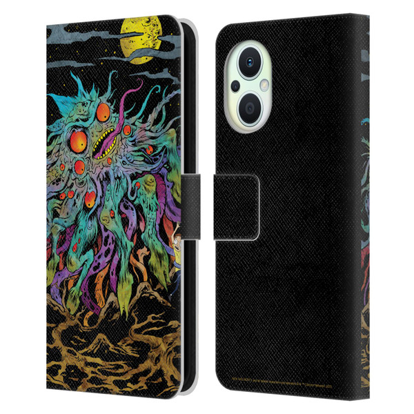 Rick And Morty Season 1 & 2 Graphics The Dunrick Horror Leather Book Wallet Case Cover For OPPO Reno8 Lite