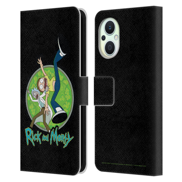 Rick And Morty Season 4 Graphics Character Art Leather Book Wallet Case Cover For OPPO Reno8 Lite