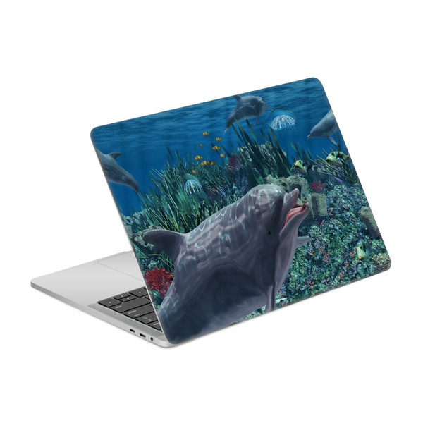 Simone Gatterwe Dolphins Reef Play Vinyl Sticker Skin Decal Cover for Apple MacBook Pro 13" A2338