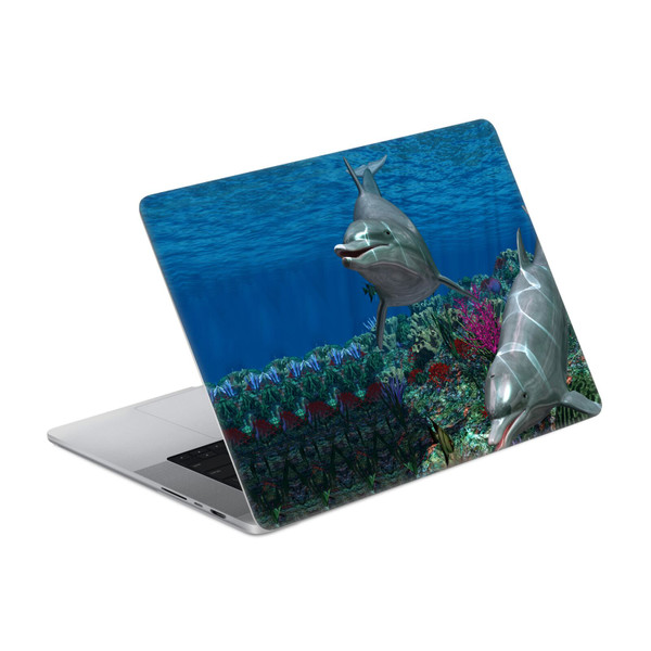 Simone Gatterwe Dolphins Twins Vinyl Sticker Skin Decal Cover for Apple MacBook Pro 16" A2485