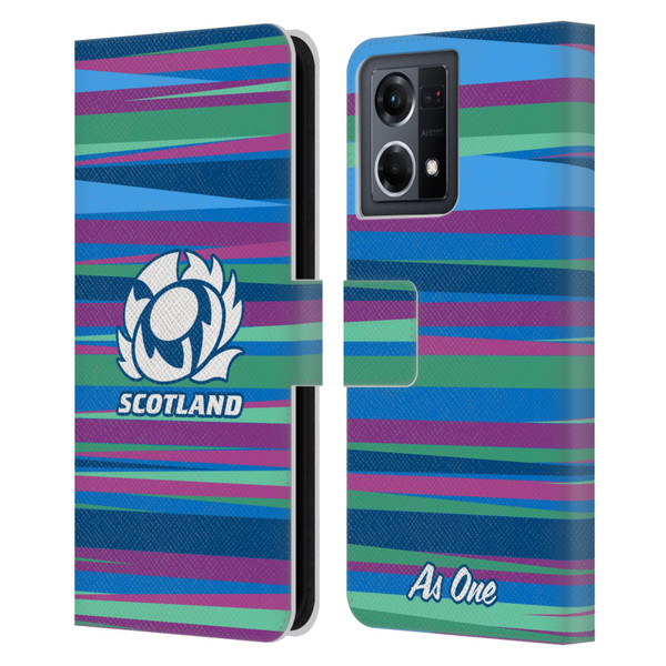 Scotland Rugby Graphics Training Pattern Leather Book Wallet Case Cover For OPPO Reno8 4G