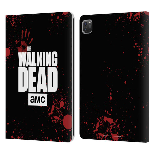 AMC The Walking Dead Logo Black Leather Book Wallet Case Cover For Apple iPad Pro 11 2020 / 2021 / 2022
