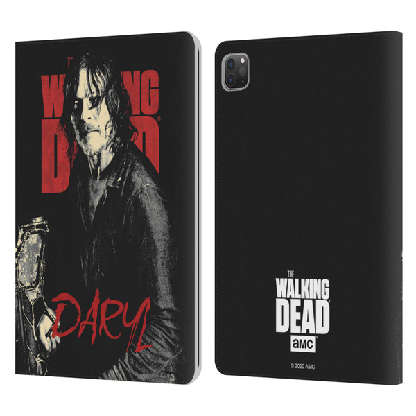 AMC The Walking Dead Season 10 Character Portraits Daryl Leather Book Wallet Case Cover For Apple iPad Pro 11 2020 / 2021 / 2022