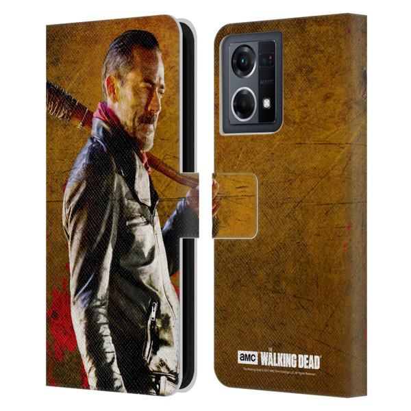 AMC The Walking Dead Negan Lucille 1 Leather Book Wallet Case Cover For OPPO Reno8 4G