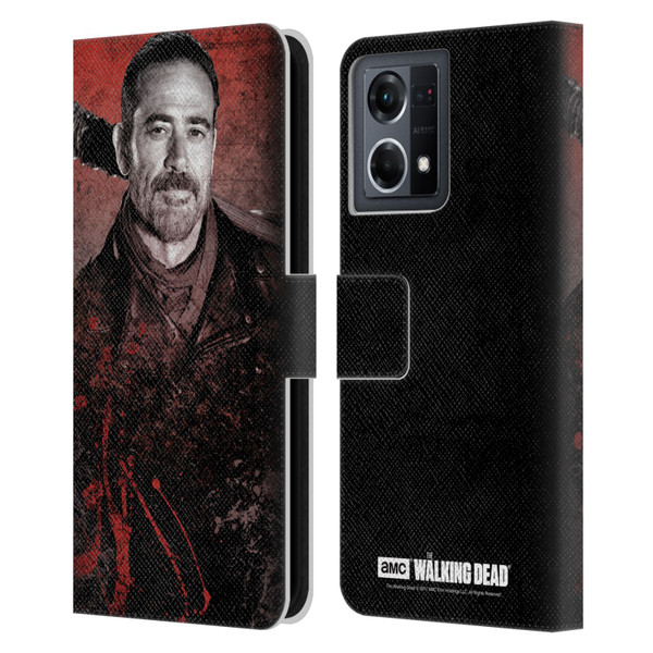 AMC The Walking Dead Negan Lucille 2 Leather Book Wallet Case Cover For OPPO Reno8 4G