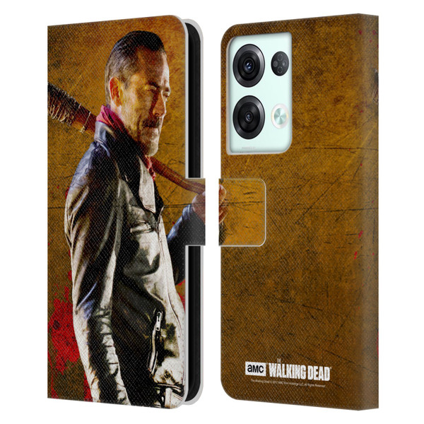 AMC The Walking Dead Negan Lucille 1 Leather Book Wallet Case Cover For OPPO Reno8 Pro