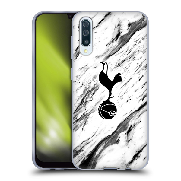 Tottenham Hotspur F.C. Badge Black And White Marble Soft Gel Case for Samsung Galaxy A50/A30s (2019)