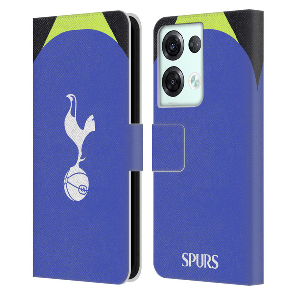 Tottenham Hotspur F.C. 2022/23 Badge Kit Away Leather Book Wallet Case Cover For OPPO Reno8 Pro