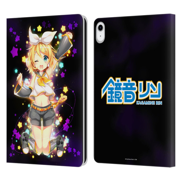 Hatsune Miku Characters Kagamine Rin Leather Book Wallet Case Cover For Apple iPad 10.9 2022/2025