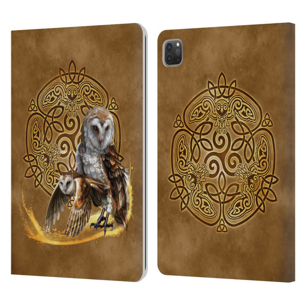Brigid Ashwood Celtic Wisdom Owl Leather Book Wallet Case Cover For Apple iPad Pro 11 2020 / 2021 / 2022