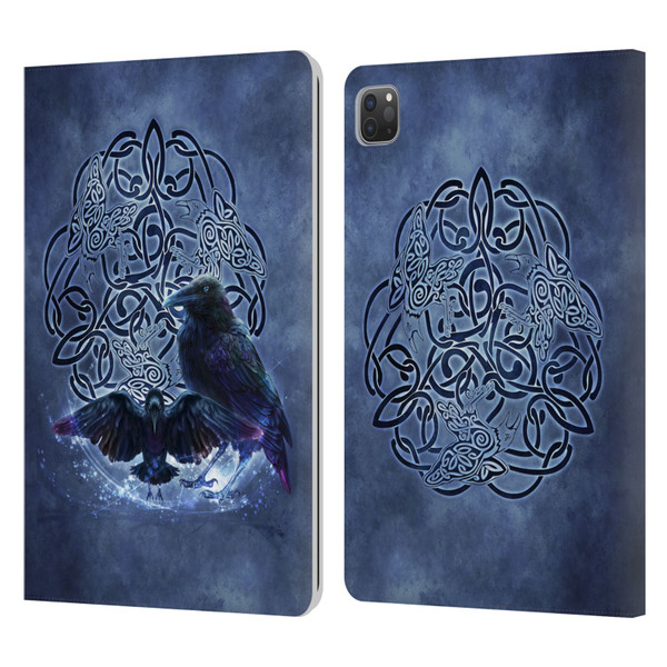 Brigid Ashwood Celtic Wisdom Raven Leather Book Wallet Case Cover For Apple iPad Pro 11 2020 / 2021 / 2022