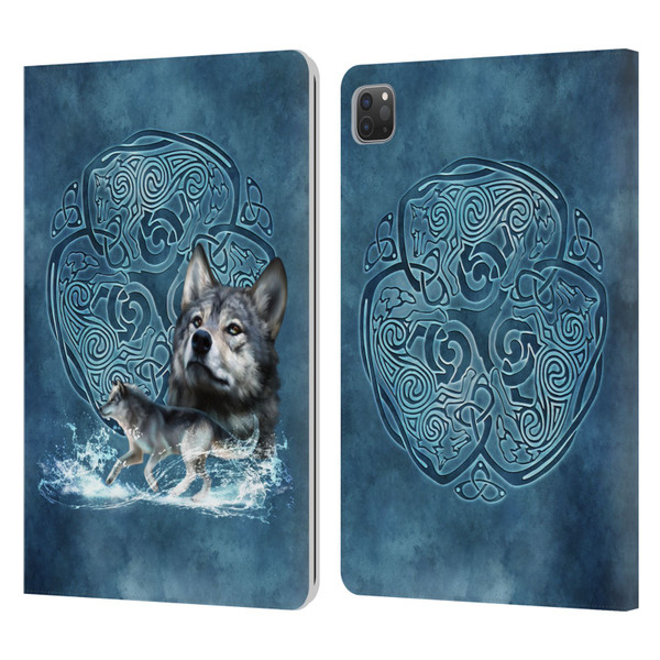 Brigid Ashwood Celtic Wisdom Wolf Leather Book Wallet Case Cover For Apple iPad Pro 11 2020 / 2021 / 2022