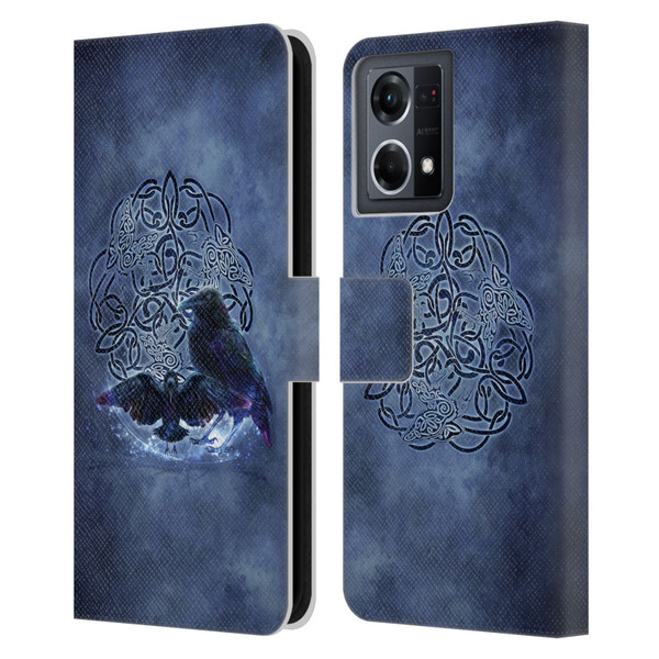 Brigid Ashwood Celtic Wisdom Raven Leather Book Wallet Case Cover For OPPO Reno8 4G