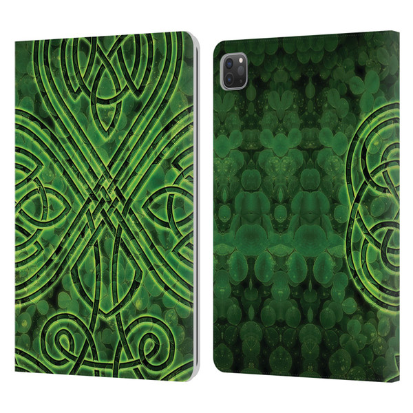 Brigid Ashwood Celtic Wisdom 3 Irish Shamrock Leather Book Wallet Case Cover For Apple iPad Pro 11 2020 / 2021 / 2022