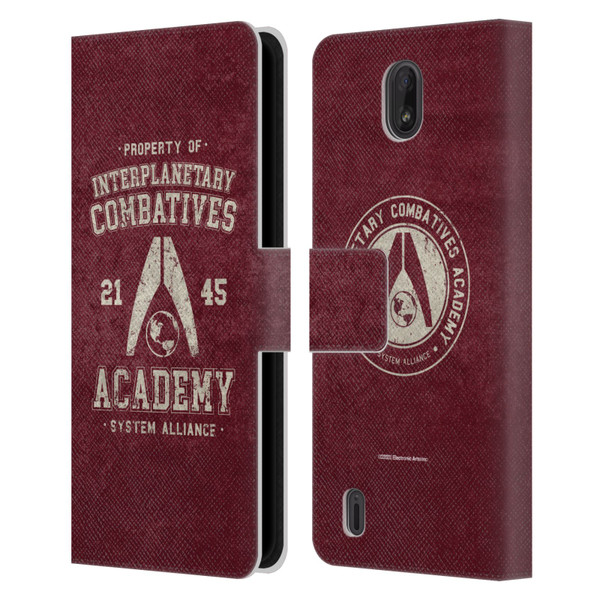 EA Bioware Mass Effect 3 Badges And Logos Interplanetary Combatives Leather Book Wallet Case Cover For Nokia C01 Plus/C1 2nd Edition