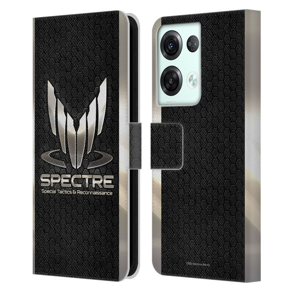 EA Bioware Mass Effect 3 Badges And Logos Spectre Leather Book Wallet Case Cover For OPPO Reno8 Pro