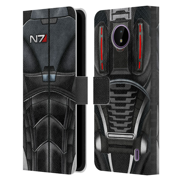 EA Bioware Mass Effect Armor Collection N7 Leather Book Wallet Case Cover For Nokia C10 / C20