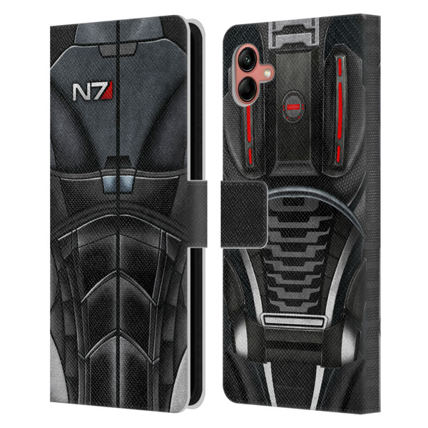 EA Bioware Mass Effect Armor Collection N7 Leather Book Wallet Case Cover For Samsung Galaxy A04 (2022)