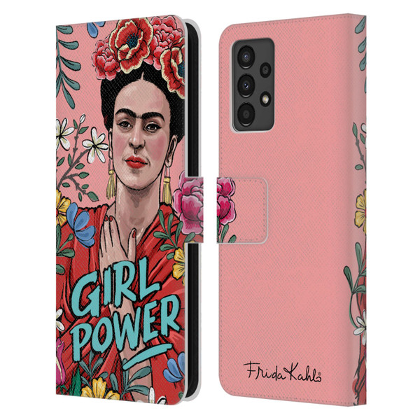 Frida Kahlo Art & Quotes Girl Power Leather Book Wallet Case Cover For Samsung Galaxy A13 (2022)