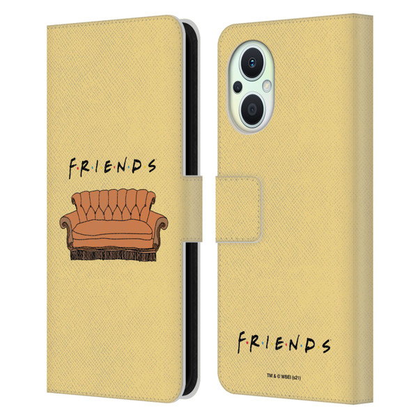 Friends TV Show Iconic Couch Leather Book Wallet Case Cover For OPPO Reno8 Lite