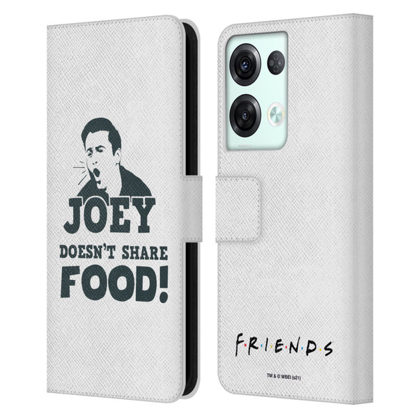 Friends TV Show Quotes Joey Food Leather Book Wallet Case Cover For OPPO Reno8 Pro