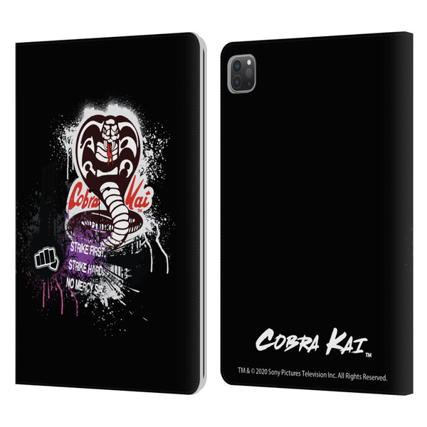 Cobra Kai Composed Art No Mercy Logo Leather Book Wallet Case Cover For Apple iPad Pro 11 2020 / 2021 / 2022