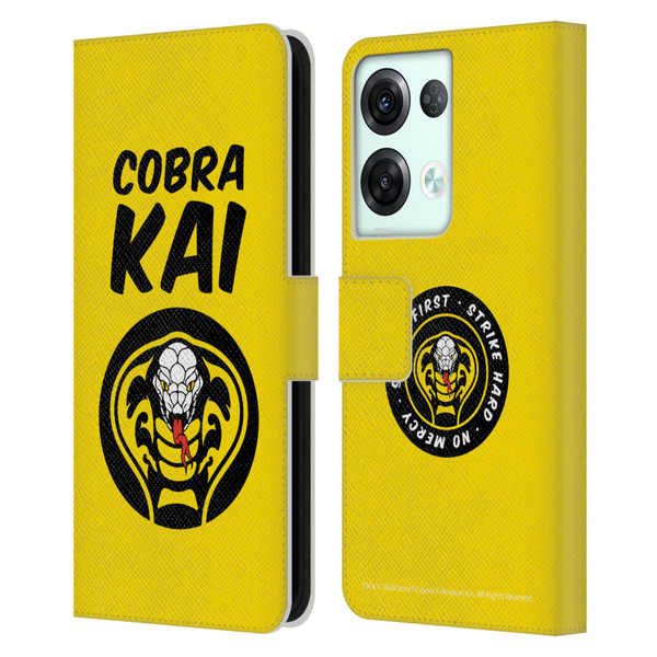 Cobra Kai Composed Art Logo 2 Leather Book Wallet Case Cover For OPPO Reno8 Pro