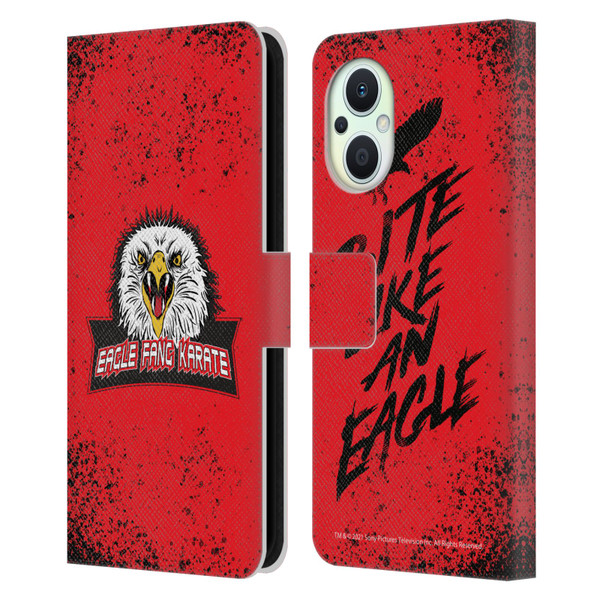Cobra Kai Key Art Eagle Fang Logo Leather Book Wallet Case Cover For OPPO Reno8 Lite
