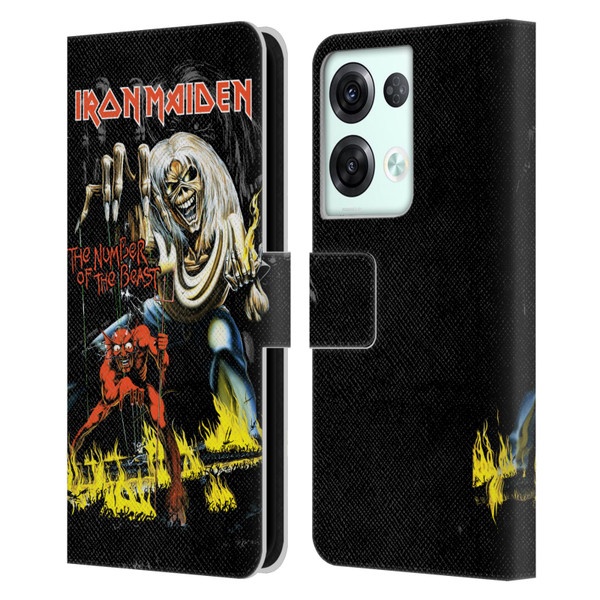 Iron Maiden Album Covers NOTB Leather Book Wallet Case Cover For OPPO Reno8 Pro