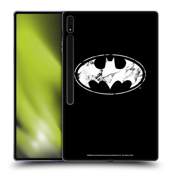 Batman DC Comics Logos Marble Soft Gel Case for Samsung Galaxy Tab S8 Ultra