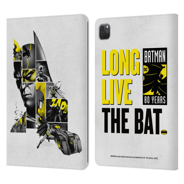 Batman DC Comics 80th Anniversary Collage Leather Book Wallet Case Cover For Apple iPad Pro 11 2020 / 2021 / 2022