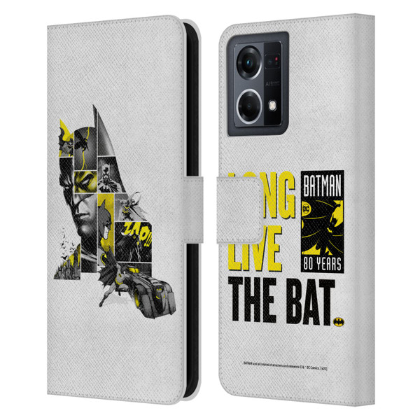 Batman DC Comics 80th Anniversary Collage Leather Book Wallet Case Cover For OPPO Reno8 4G
