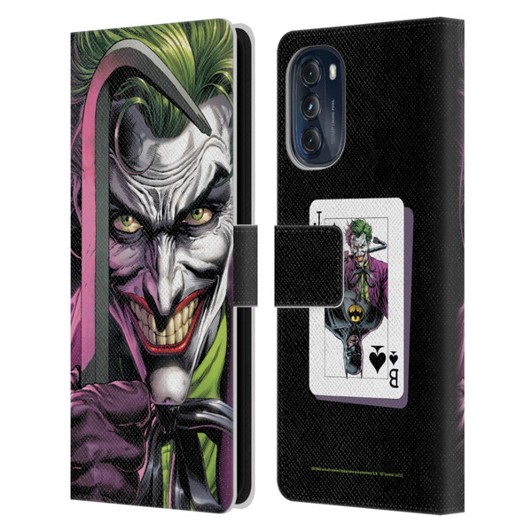 Batman DC Comics Three Jokers The Clown Leather Book Wallet Case Cover For Motorola Moto G (2022)