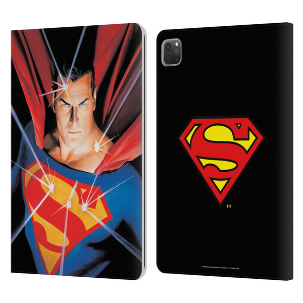 Superman DC Comics Famous Comic Book Covers Alex Ross Mythology Leather Book Wallet Case Cover For Apple iPad Pro 11 2020 / 2021 / 2022