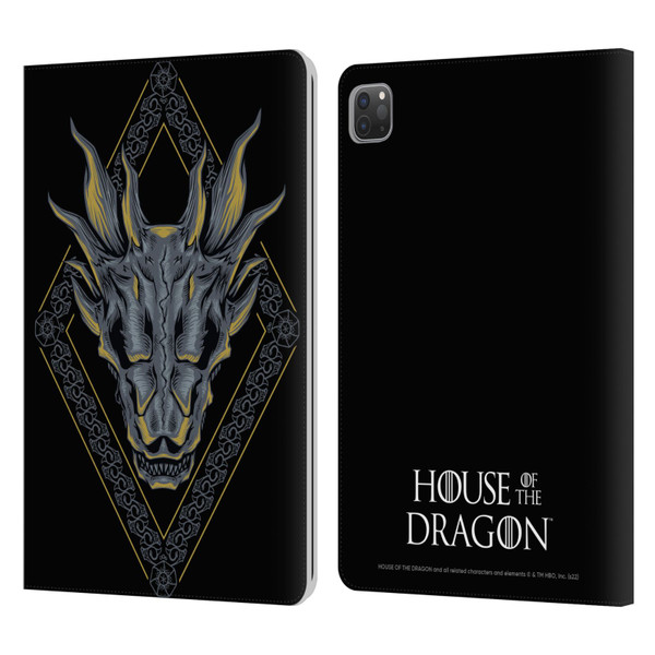 House Of The Dragon: Television Series Graphics Dragon Head Leather Book Wallet Case Cover For Apple iPad Pro 11 2020 / 2021 / 2022