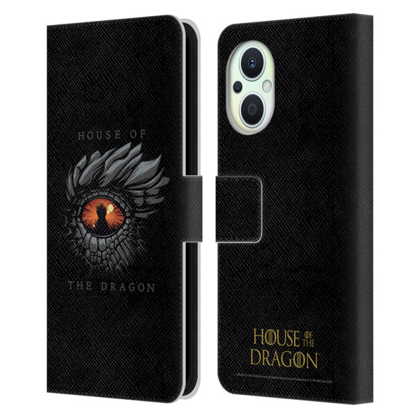 House Of The Dragon: Television Series Graphics Dragon Eye Leather Book Wallet Case Cover For OPPO Reno8 Lite